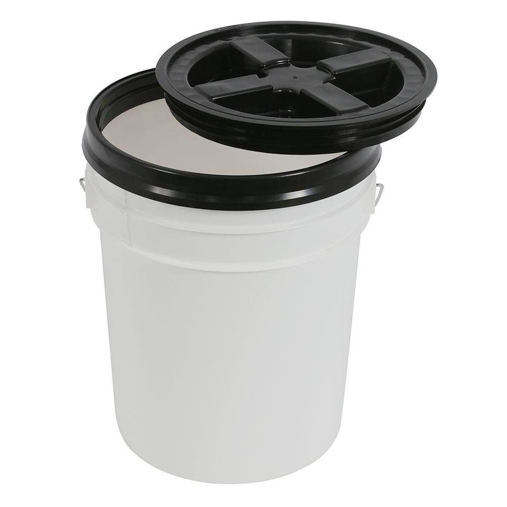 Black Gamma Seal Lid for 3.5, 5, 6 & 7 Gallon Plastic Buckets-SR1 Performance