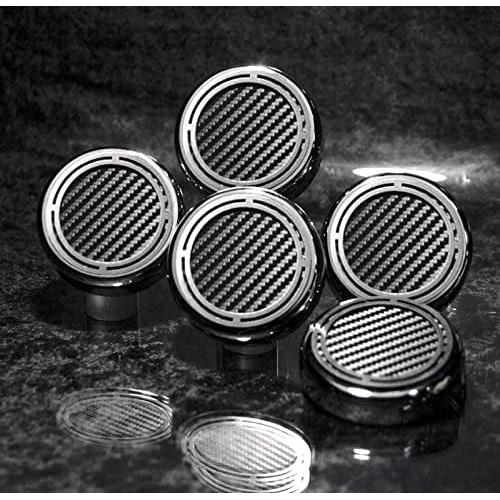 Corvette Engine Cap Set 5 Pc. - Stainless Steel w/ Carbon Fiber : 1997-2013 Automatic C5 & C6-SR1 Performance
