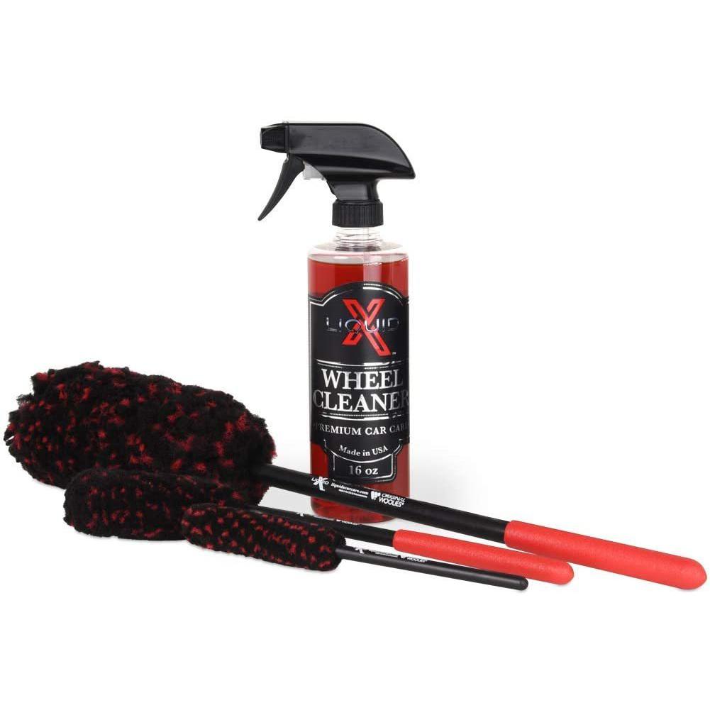 Liquid X Original Wheel Woolies Brushes 3 Piece Kit - Black-SR1 Performance