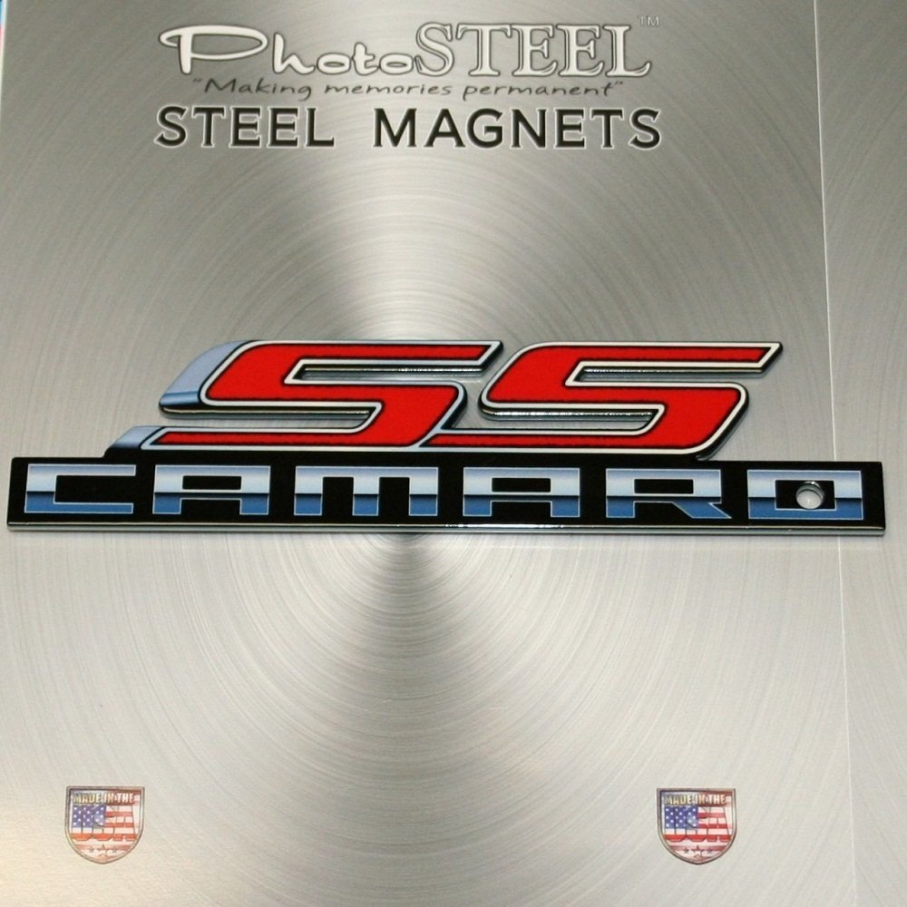 Camaro Super Sport SS Metal Magnet Emblem Art Size: 6" x 1.5" Tool Box Great Gift Item-SR1 Performance