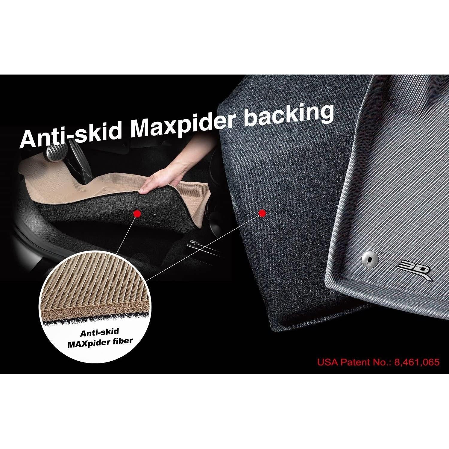 2012-2023 Dodge Durango 7 Seat 3D MAXpider Custom Fit All-Weather Floor Mats-SR1 Performance