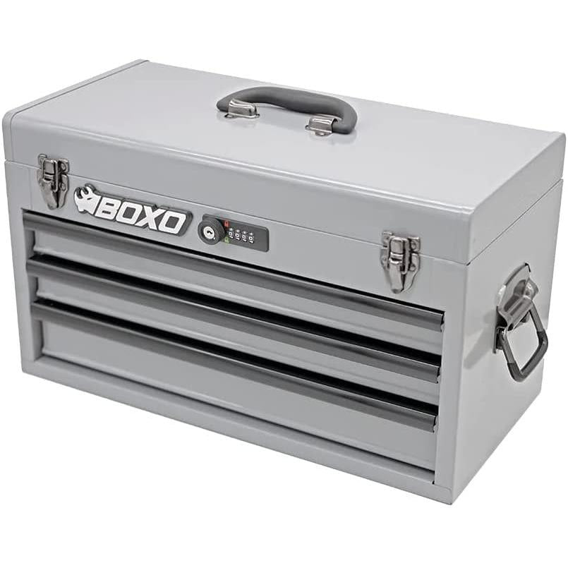 Boxo USA Hand Carry 3-Drawer Heavy Duty Toolbox with Lock-SR1 Performance