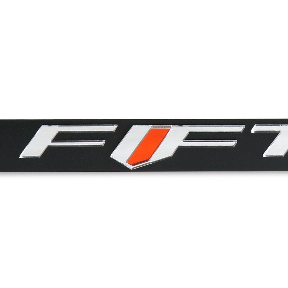 Camaro Fifty License Plate Frame - Black with Mirror/Orange Logo-SR1 Performance