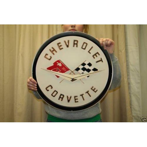 1958-1962 Corvette Emblem Metal Sign 19" x 19"-SR1 Performance