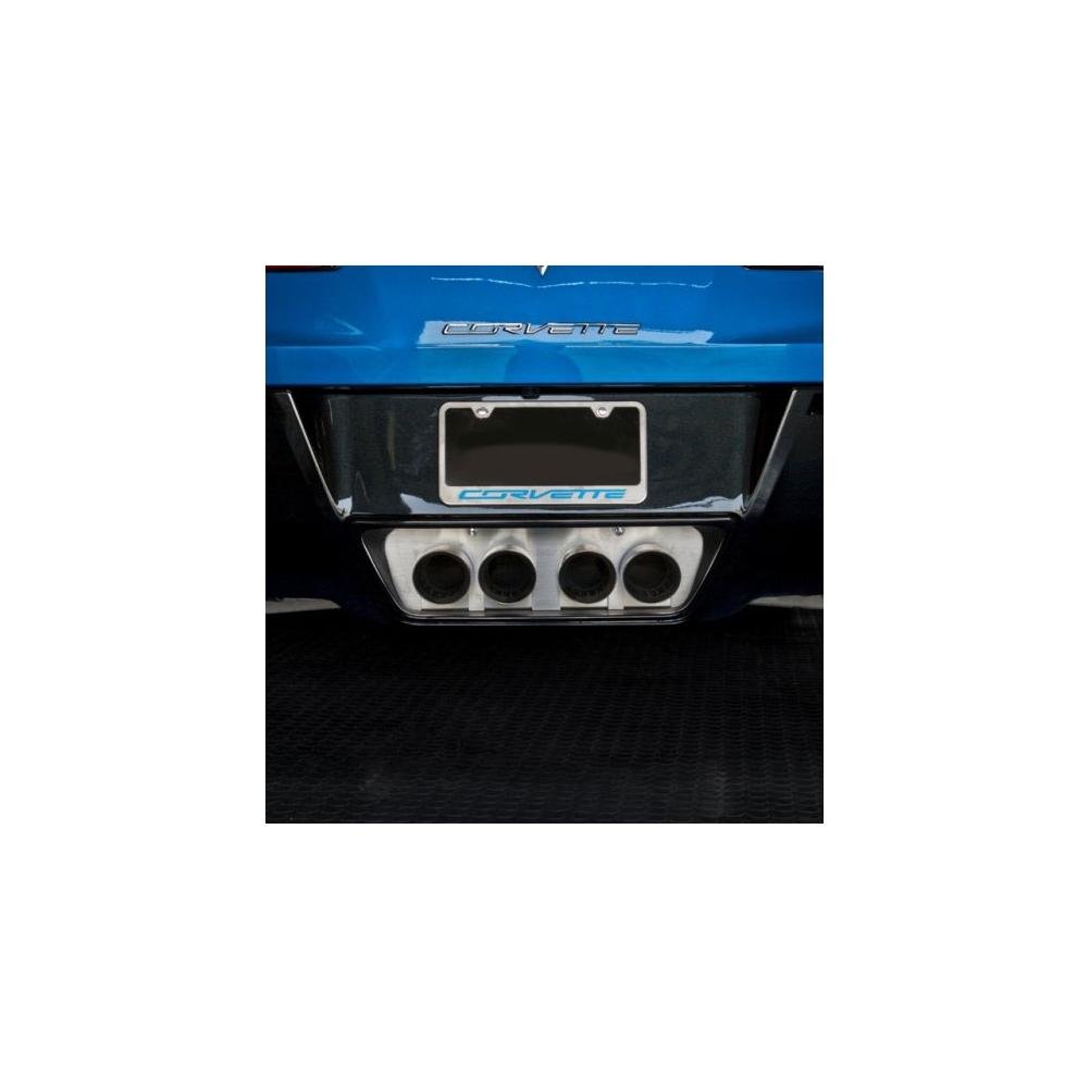 C7 Corvette Stingray Standard Exhaust Port Filler Panel- Polished Non Illuminated-SR1 Performance