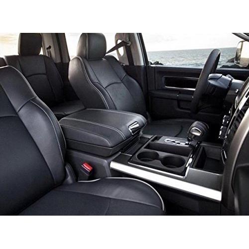 Seat Armour Custom Fit Officially Licensed Center Console Cover with Ram Embroidered Logo for Select Ram Models - (Black)-SR1 Performance