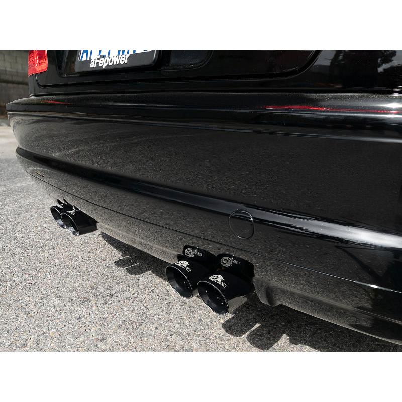 aFe MACH ForceXP 2.5 IN 304 Stainless Steel Cat-Back Exhaust System w/ Black Tips 01-06 BMW M3 (E46)-SR1 Performance