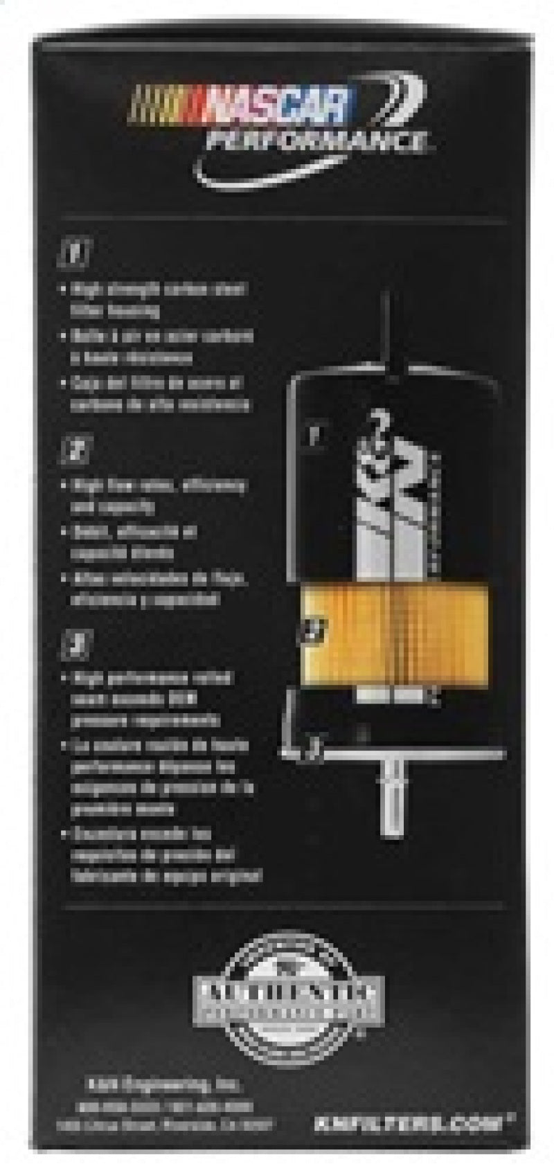 K&N Cellulose Media Fuel Filter 2.125in OD x 5.438in L-SR1 Performance