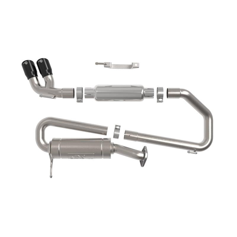 aFe 18-21 Suzuki Jimny Takeda 2-1/4in. 304 SS Cat-Back Exhaust w/ Blk Tip-SR1 Performance