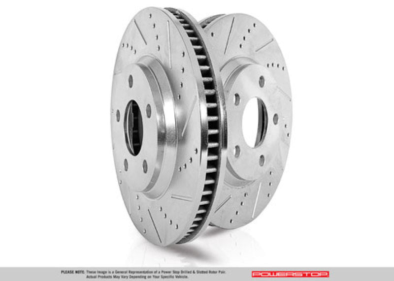 Power Stop 20-21 Chevrolet Corvette Rear Evolution Drilled & Slotted Rotor - Pair-SR1 Performance