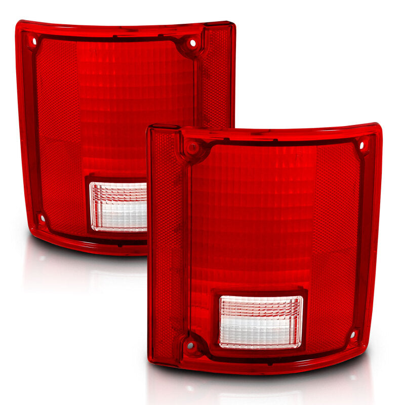 ANZO 1978-1991 Chevy Blazer Taillight Red/Clear Lens w/o Chrome Trim Fleetside (OE Replacement)-SR1 Performance