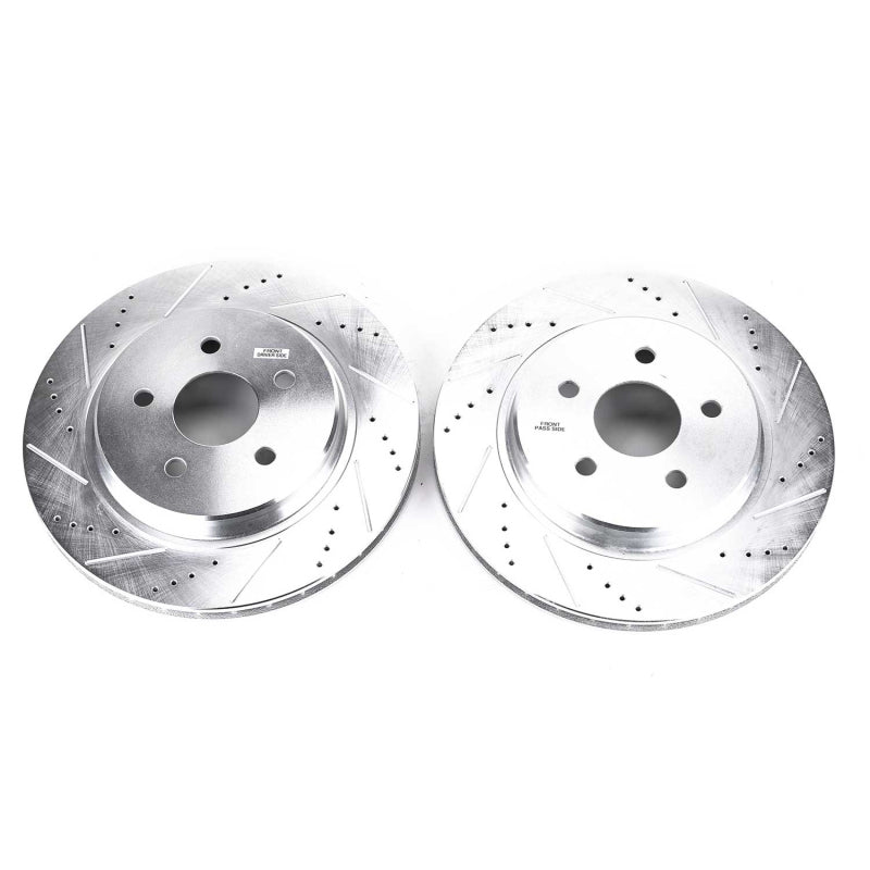 Power Stop Jeep Wrangler BBK Front Drilled & Slotted Rotor - Pair-SR1 Performance