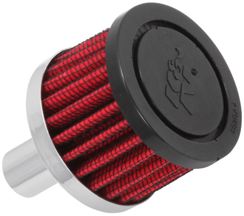 K&N Steel Base Crankcase Vent Filter .625in Vent OD x 2in OD x 1.5in Height-SR1 Performance