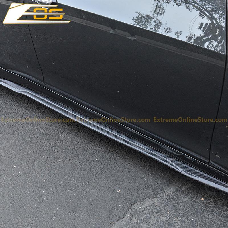 16-19 Cadillac CTS-V Carbon Fiber Front Splitter & Side Skirts Rockers - ExtremeOnlineStore