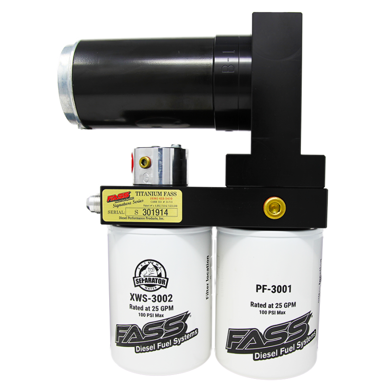 FASS Class 8 165gph/16-18psi Titanium Signature Series Fuel Air Separation System TS UIM 165G