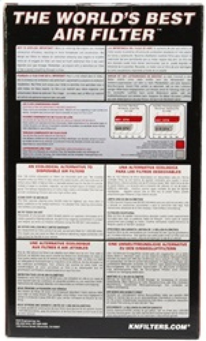 K&N Universal Rubber Filter 2.75in Flange ID x 5.875in Base OD x 4.75in Top OD x 7in Height-SR1 Performance