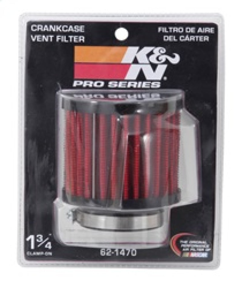 K&N 1.75 inch Vent 3 inch D 2.5 inch H Air Filter - Rubber Top-SR1 Performance