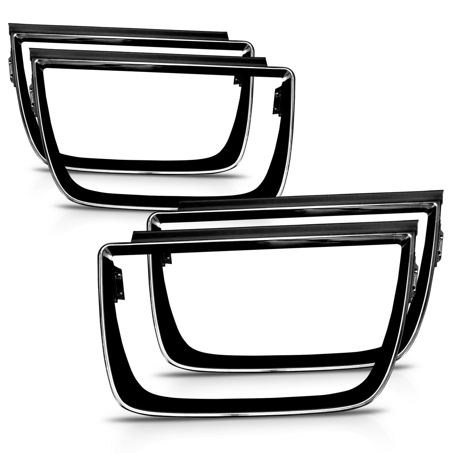 CHEVY CAMARO 10-13 TAIL LIGHTS BEZEL GLOSSY BLACK 4PC