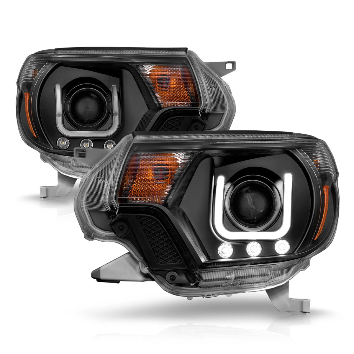 TOYOTA TACOMA 12-15 PROJECTOR U-BAR HEADLIGHTS BLACK