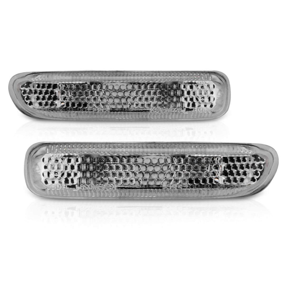 BMW 3 SERIES E46 99-01 4DR SIDE MARKERS CHROME CLEAR LENS (NO BULB)
