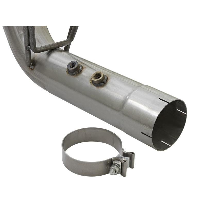 aFe LARGE BORE-HD 4in 409-SS DPF-Back Exhaust w/Dual Black Tips 2017 GM Duramax V8-6.6L (td) L5P