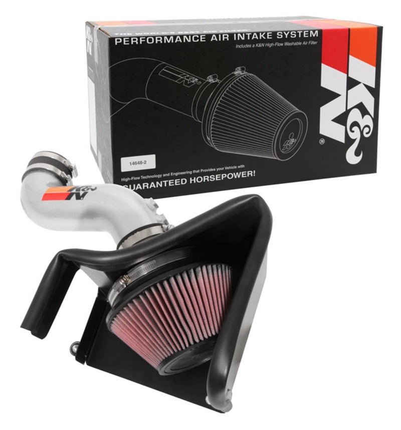 K&N 15-18 Hyundai Sonata L4-2.4L F/I Silver Typhoon Short Ram Intake-SR1 Performance