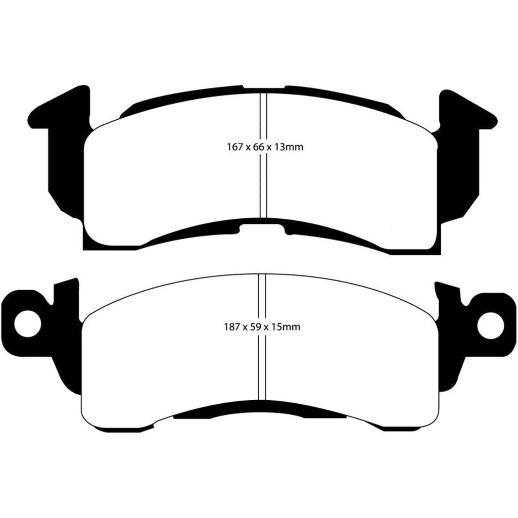 EBC Greenstuff 6000 Series Front Brake Pads for Chevy Astro Van 1985-1990