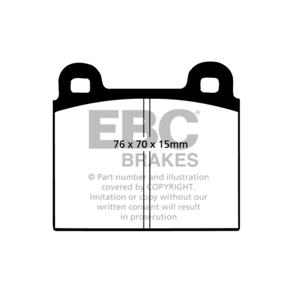 EBC Redstuff Ceramic Low Dust Front Brake Pads for Porsche 911 | Part No. DP3103C