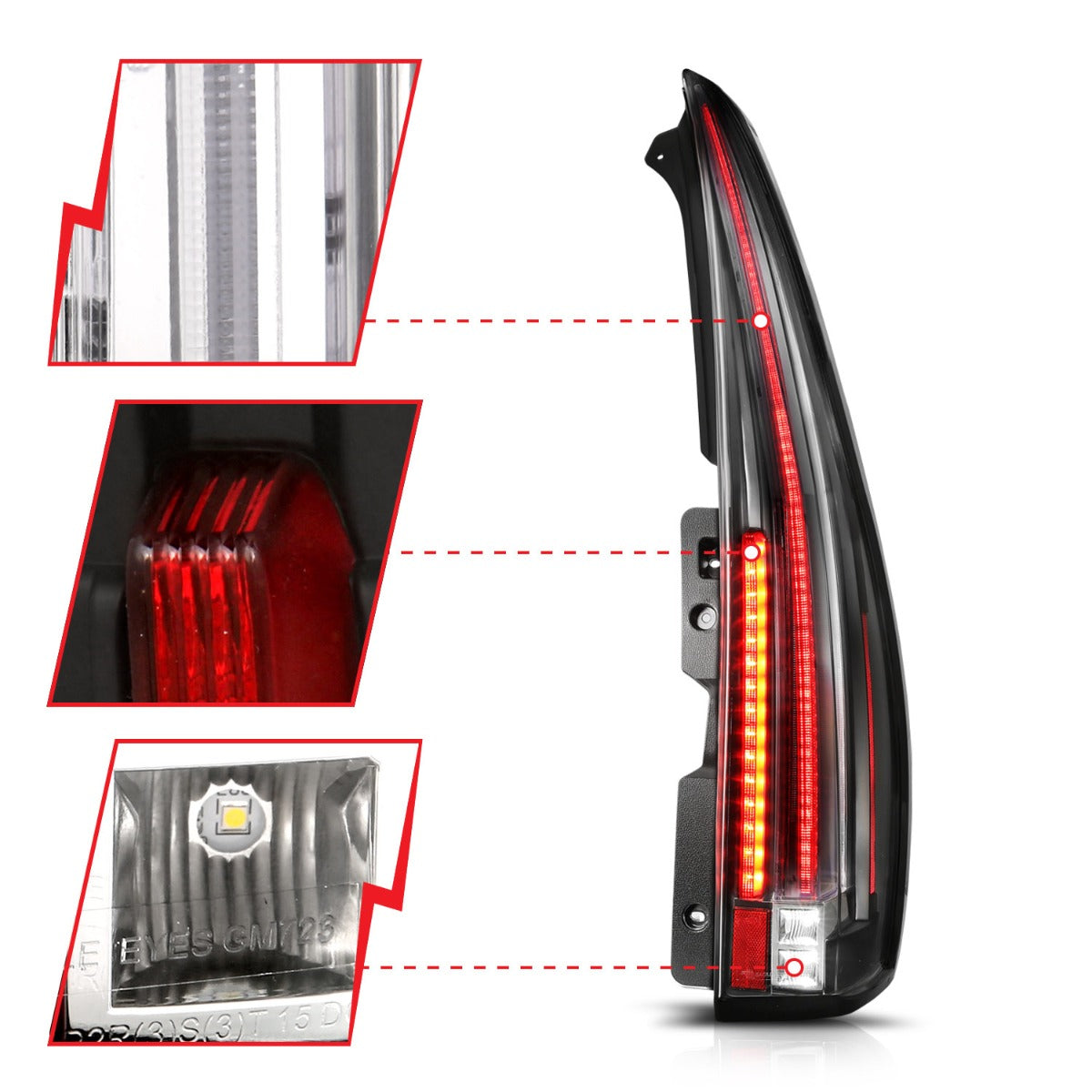 CHEVY TAHOE/SUBURBAN/ GMC YUKON 07-14 LED TAIL LIGHTS (LONG VERSION)