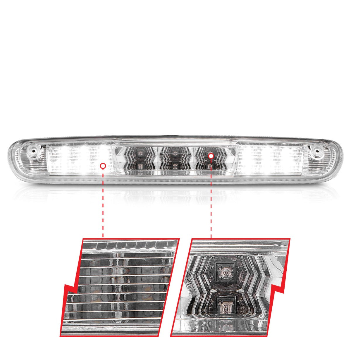 CHEVY SILVERADO / GMC SIERRA 07-13 LED 3RD BRAKE LIGHT CHROME