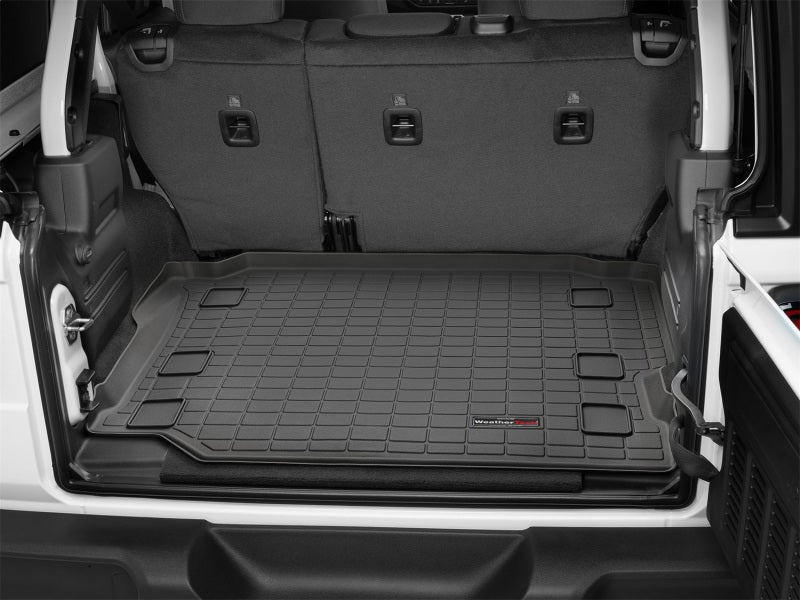 WeatherTech 2018+ Jeep Wrangler Unlimited JL Cargo Liner with Bumper Protector - Black