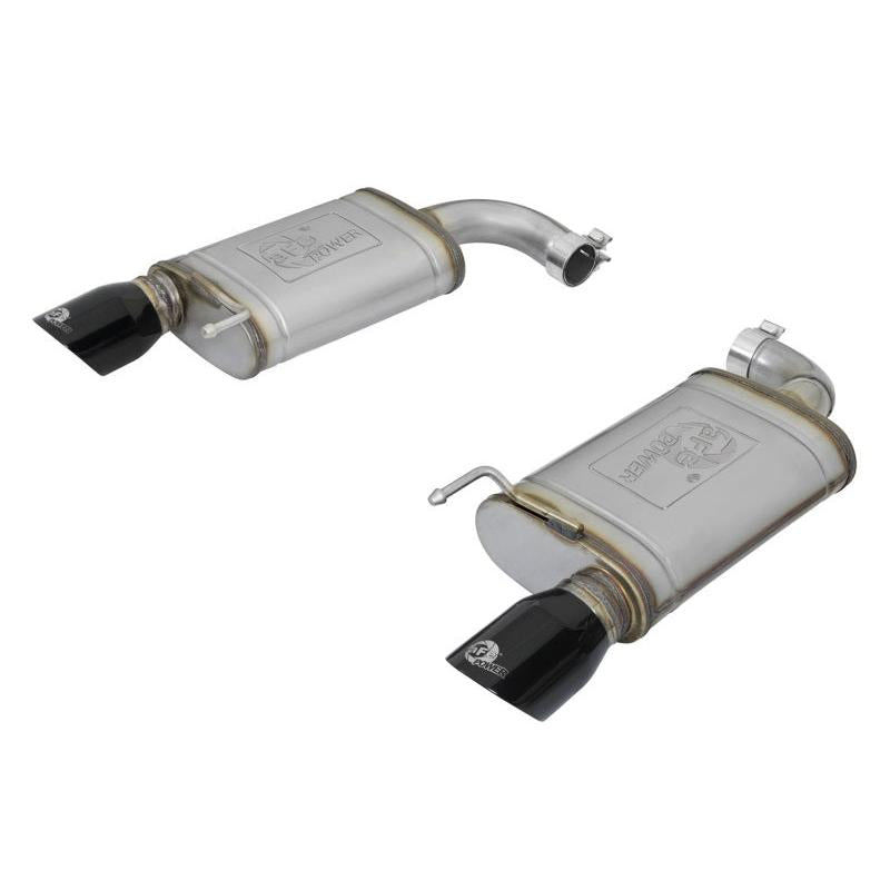 aFe MACHForce XP 2.5in 409 Stainless Axle Back Exhaust w/ Black Tips 15-17 Ford Mustang I4-2.3L (t)-SR1 Performance