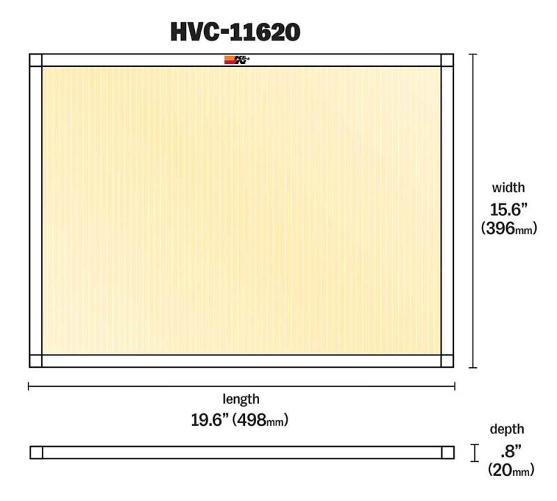 K&N HVAC Filter - 16 x 20 x 1-SR1 Performance