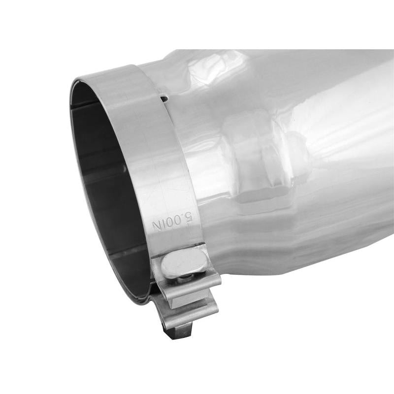 aFe Universal Bolt On Exhaust Tip Polished 5in Inlet x 6in Outlet x 12in Long-SR1 Performance
