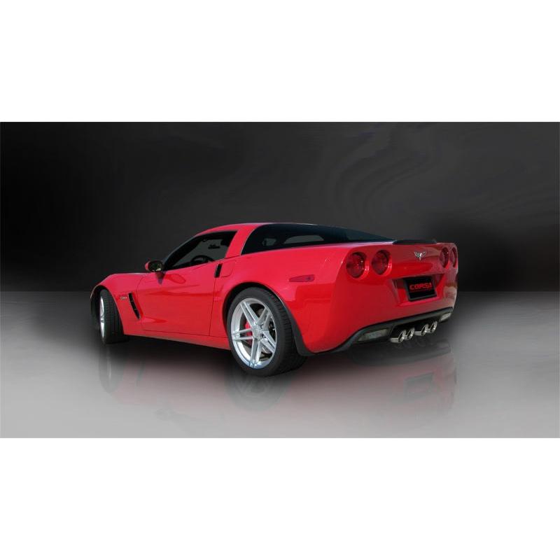 Corsa 2012-2013 Chevrolet Corvette C6 ZR1 Sport Cat-Back Dual Rear Exit w/ Twin 4.0in Pol Tips