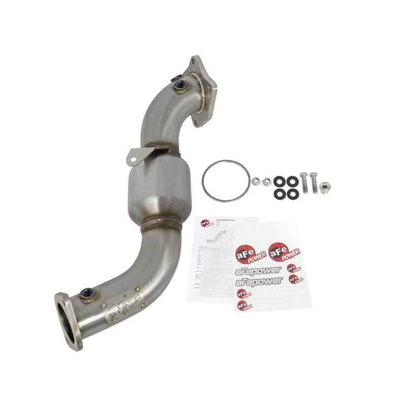 aFe Twisted Steel Down-Pipe Catted 13-16 Cadillac ATS L4-2.0L (t)