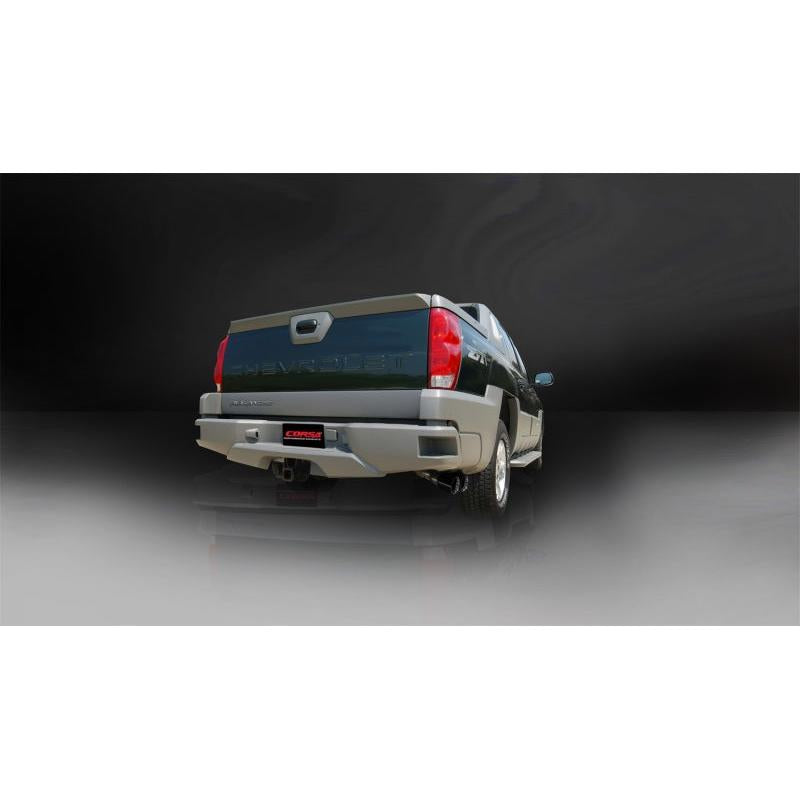 Corsa 2002-2006 Chevrolet Avalanche 5.3L V8 3in Sport Cat-Back Exhaust w/ twin 4in Black Tips