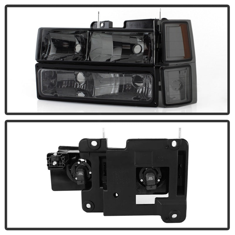 Xtune Chevy Suburban 94-98 Headlights w/ Corner & Parking Lights 8pcs Smoked HD-JH-CCK88-AM-SM-SET-SR1 Performance