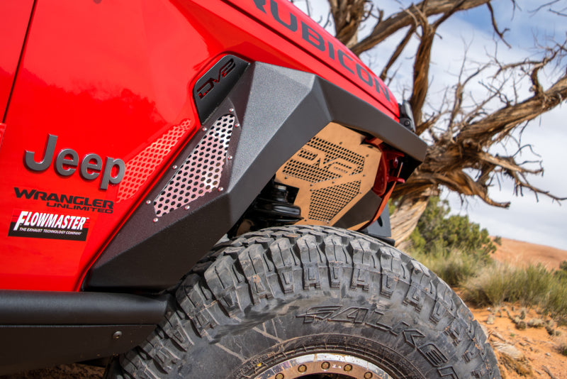 DV8 Offroad 2018+ Jeep Wrangler JL Armor Fenders with LED Turn Signal Lights (Set of 4)