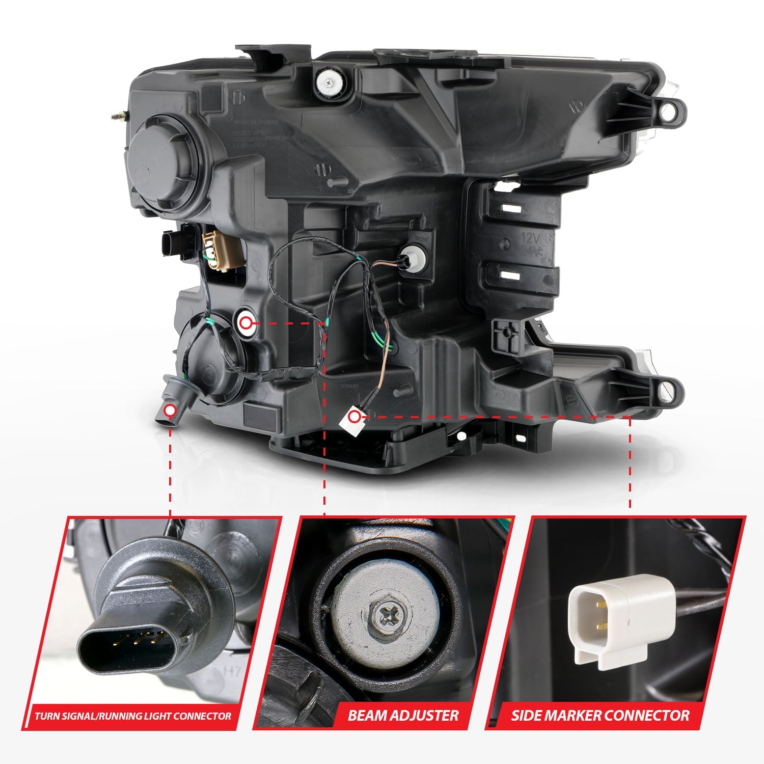 FORD F-150 18-20 FULL LED PROJECTOR PLANK STYLE HEADLIGHTS BLACK W/ INITIATION & SEQUENTIAL (FOR FACTORY HALOGEN MODELS ONLY)