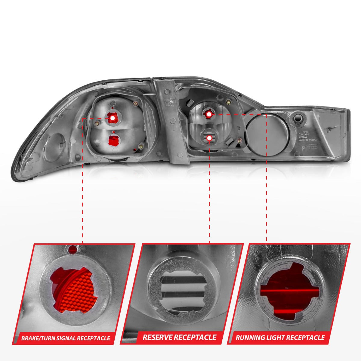 HONDA ACCORD 98-00 4DR TAIL LIGHTS G2 BLACK