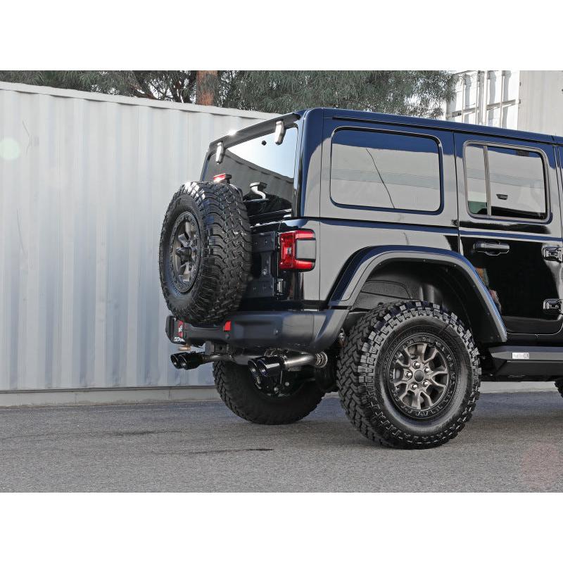 aFe Vulcan Series 2.5in 304SS Cat-Back Exhaust 2021+ Jeep Wrangler 392 6.4L w/ Black Tips-SR1 Performance