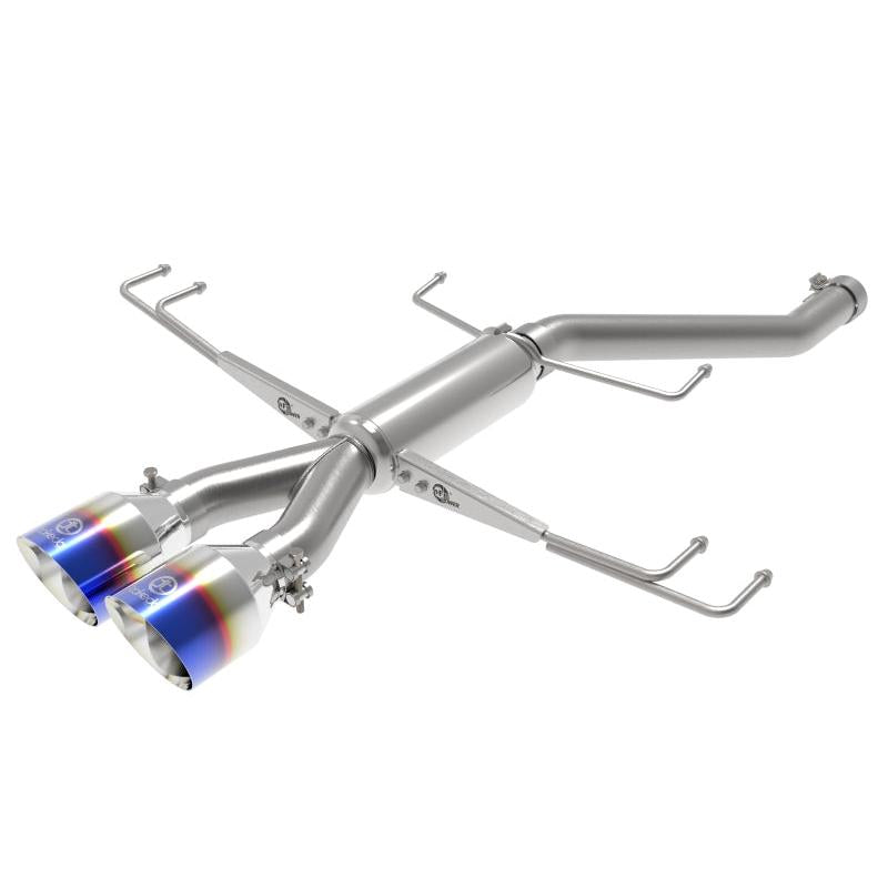 aFe Takeda 2.5in 304SS Axle-Back Exhaust System 17-19 Honda Civic Type R L4-2.0L (t) - BL Flame Tip-SR1 Performance