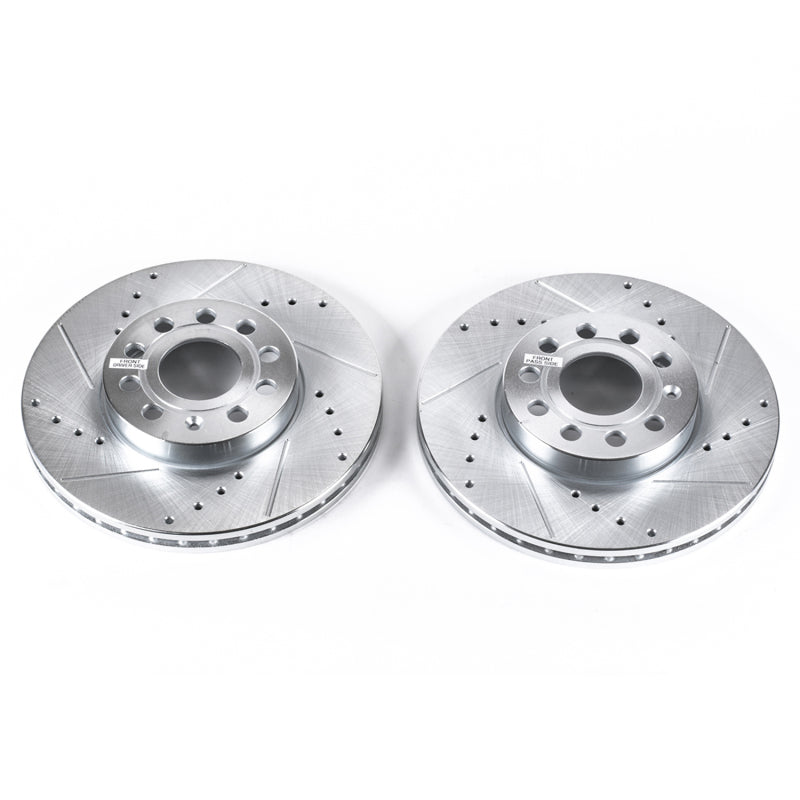 Power Stop 10-13 Audi A3 Front Evolution Drilled & Slotted Rotors - Pair-SR1 Performance