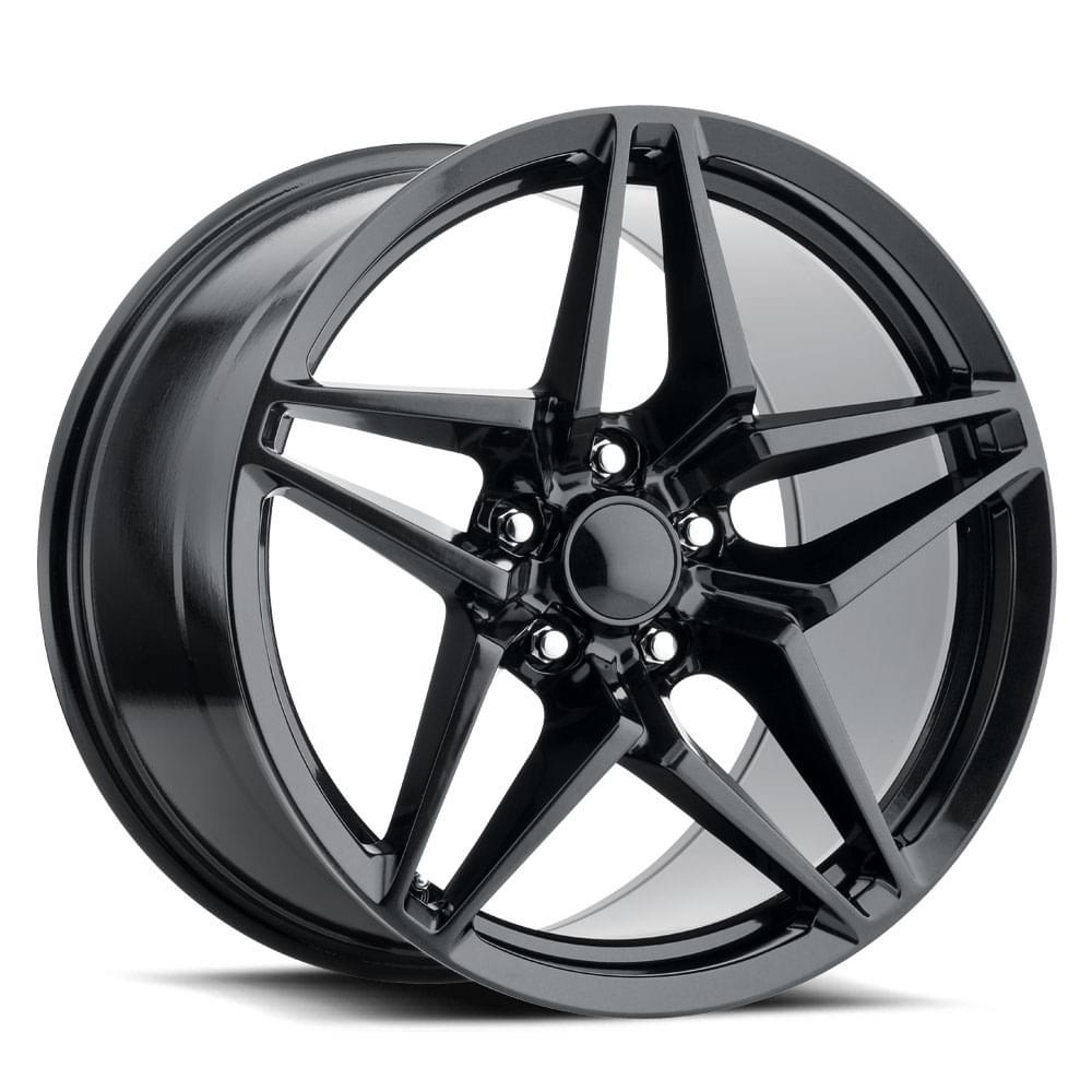 20X12 5X4.75 +59 HB 70.3 C7 ZR1 SATIN BLACK WITH CAP-SR1 Performance