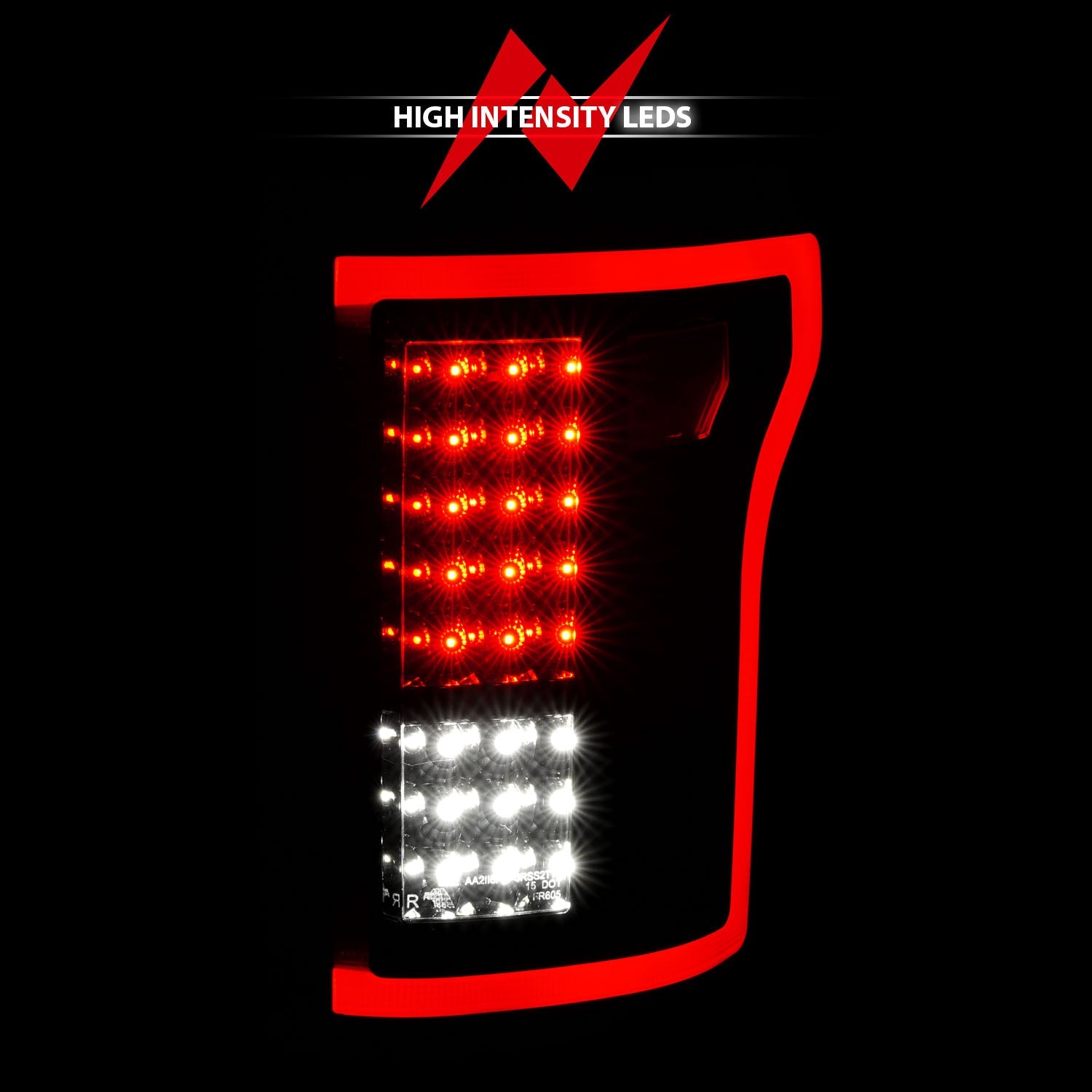 FORD F-150 15 -17 FULL LED TAIL LIGHTS BLACK CLEAR LENS