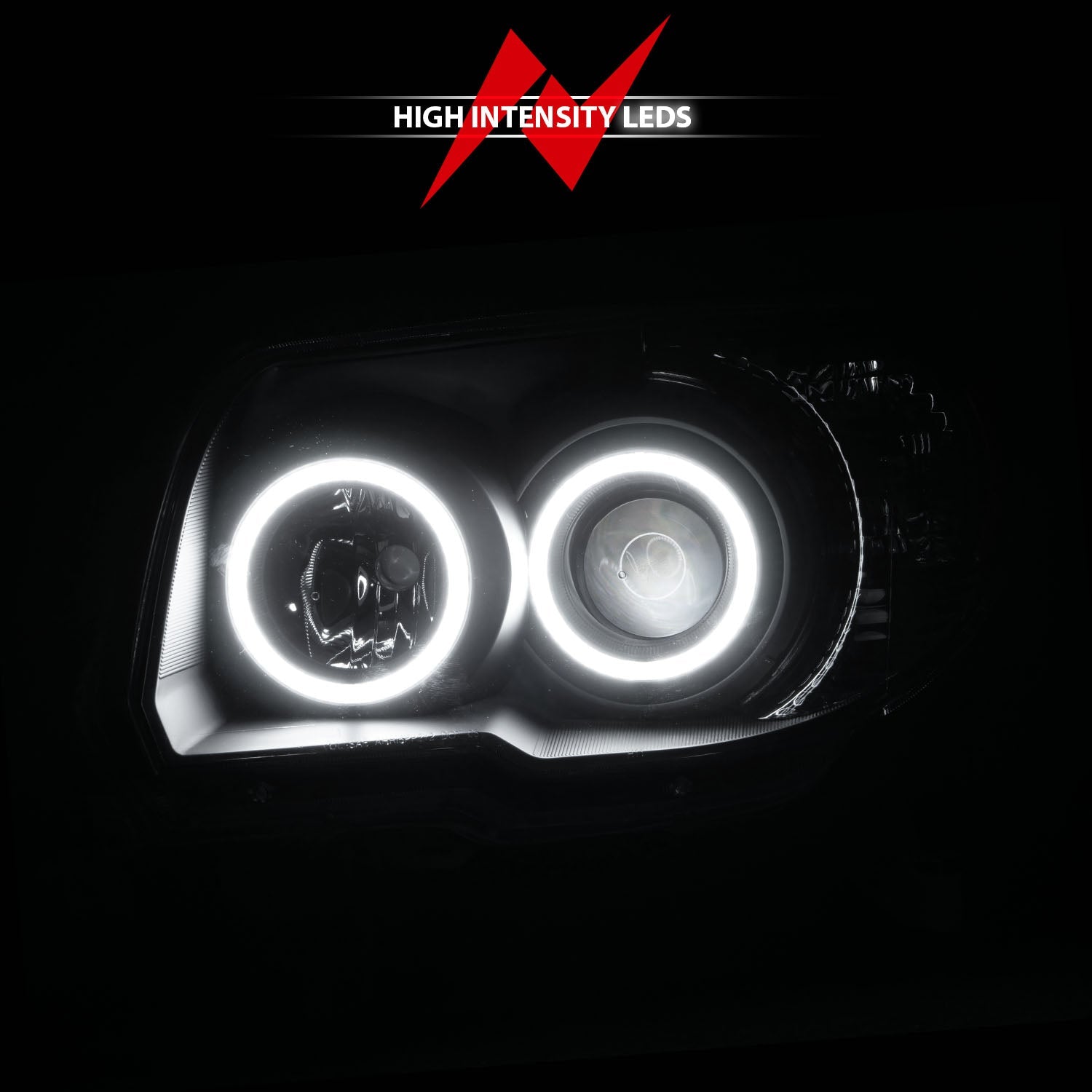 TOYOTA 4RUNNER 06-09 PROJECTOR HEADLIGHTS BLACK W/ RX HALO (NO BULBS INCLUDED)