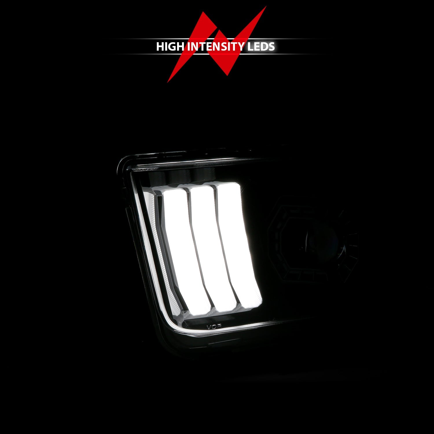 FORD MUSTANG 05-09 PROJECTOR LIGHT BAR STYLE HEADLIGHTS BLACK
