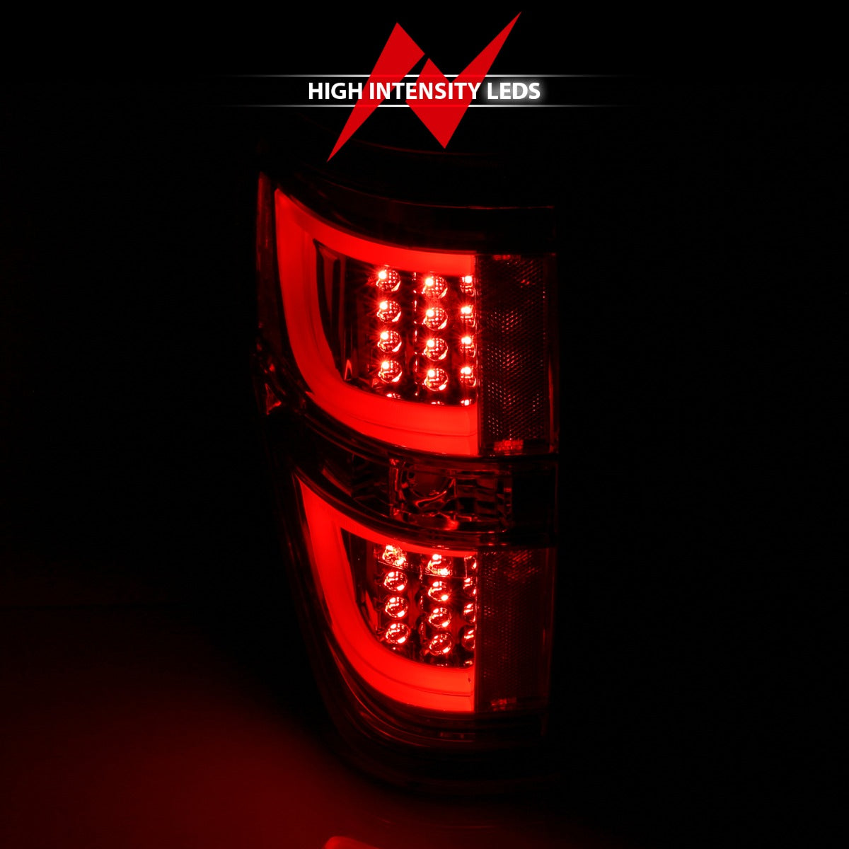 FORD F-150 09-14 LED TAIL LIGHTS G2 CHROME CLEAR LENS