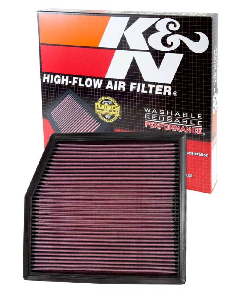 K&N 10-12 BMW 135i/335i/335i XDrive/X1 35i 3.0L L6 (E90) Replacement Air Filter-SR1 Performance